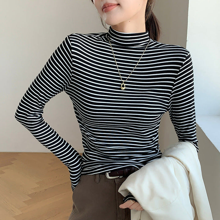 Emily | Elegant Långärmad Tröja med Kritstrecksrand 1