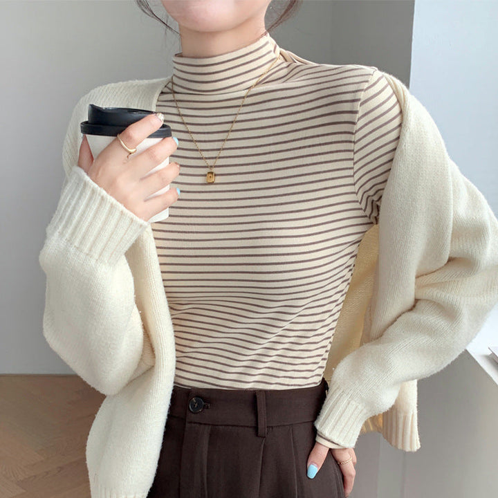 Emily | Elegant Långärmad Tröja med Kritstrecksrand 3
