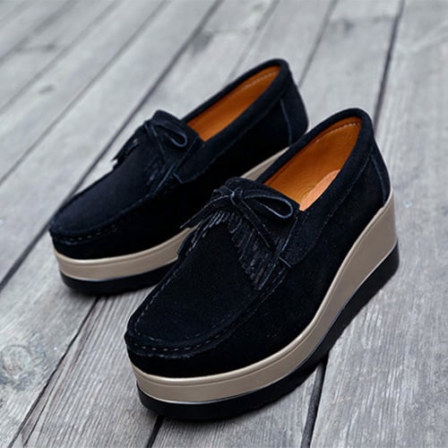 Emily | Elegant Slip-On Kilskor med Tofsrosett 8