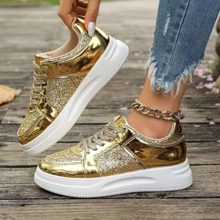 Emily | Glittrande Damsneakers med Tjock Sula 5