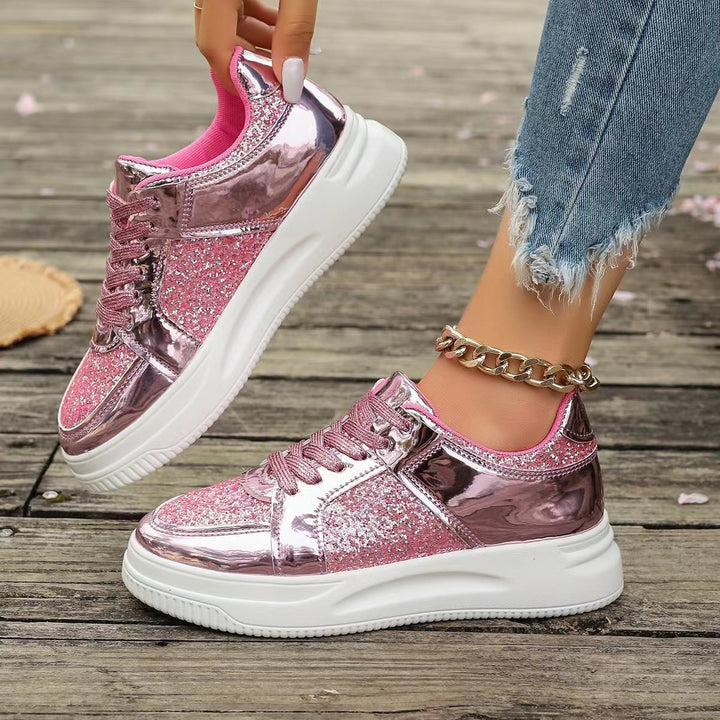 Emily | Glittrande Damsneakers med Tjock Sula 7