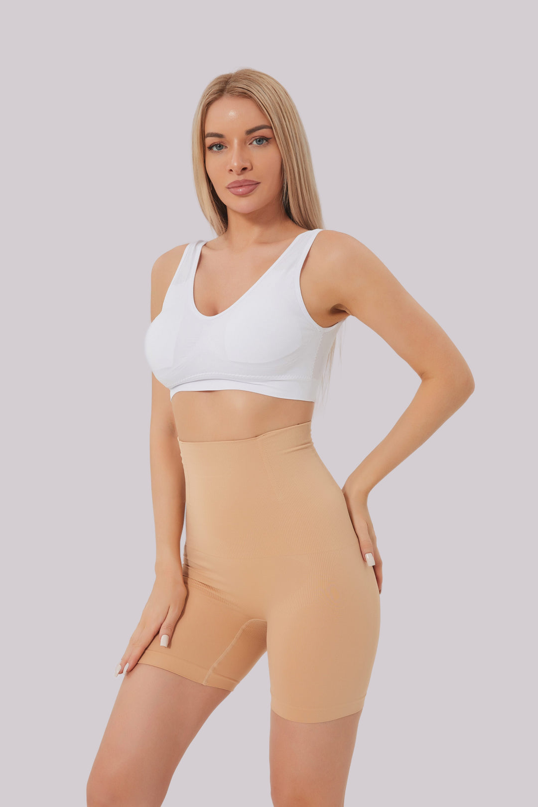 Emily | Hög Midja Shaper Shorts för Kvinnor, Andningsbara och Bekväma 3