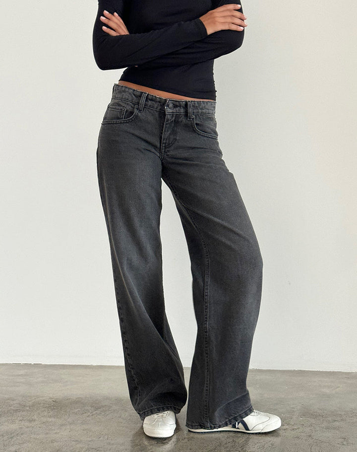 Emily | Låg Midja Raka Ben Jeans 0