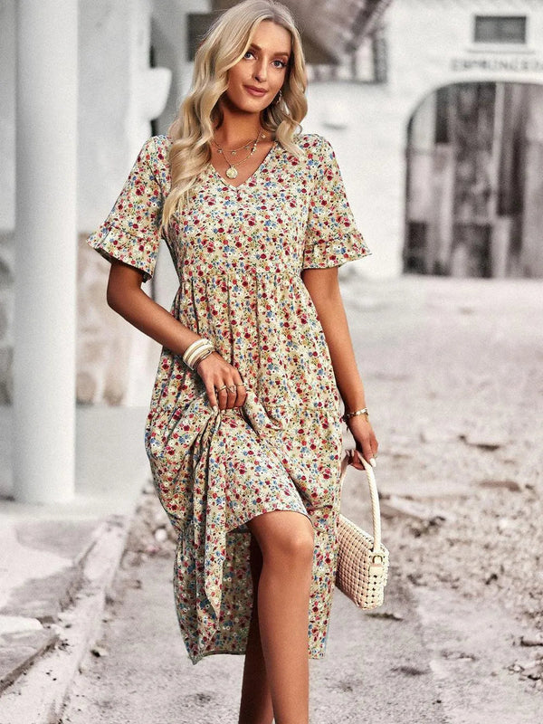 Emma | Avslappnad Kortärmad Klänning för Vår och Sommar 4