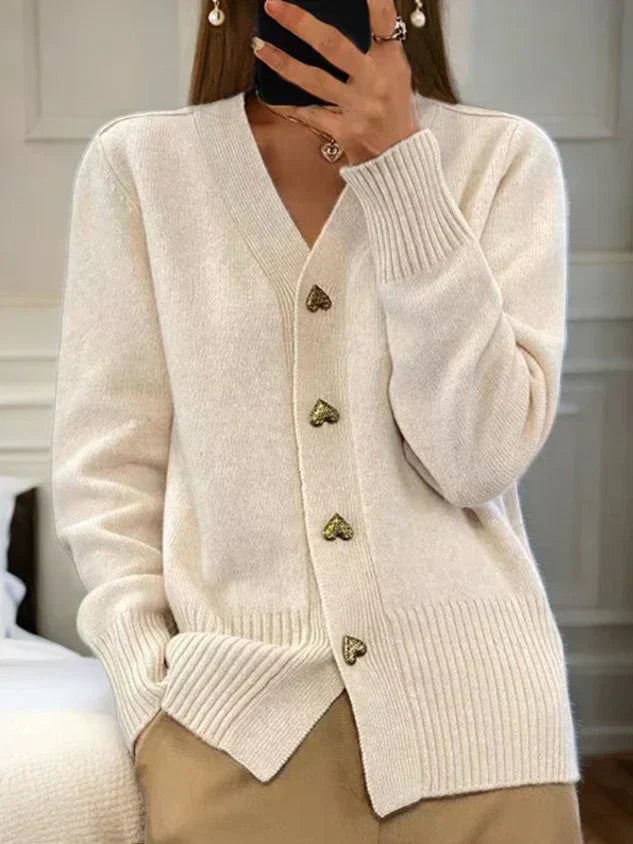 Emma | Bekväm Garnstickad Höstcardigan 0
