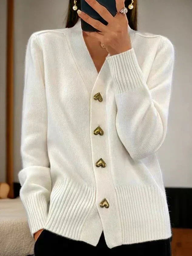 Emma | Bekväm Garnstickad Höstcardigan 1