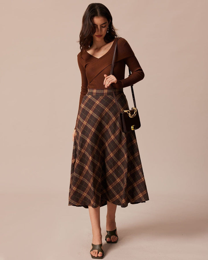Emma | Elegant A-linjeformad Midi Kjol 3