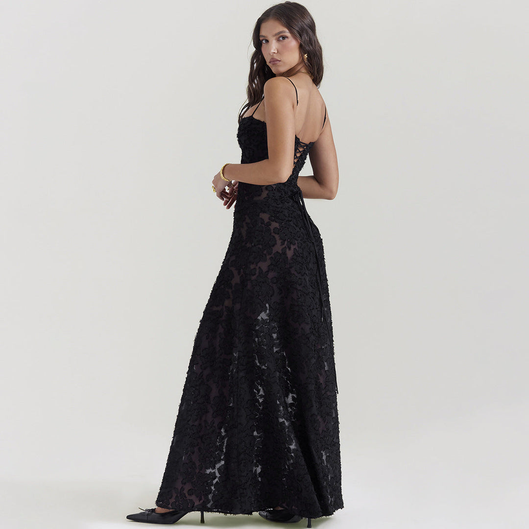 Emma | Elegant A-linjeformad Sommarklänning med Spets 3