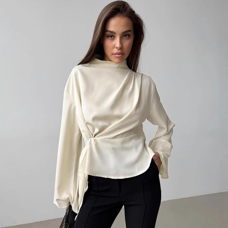 Emma | Elegant Chiffongskjorta med Klockärmar 0