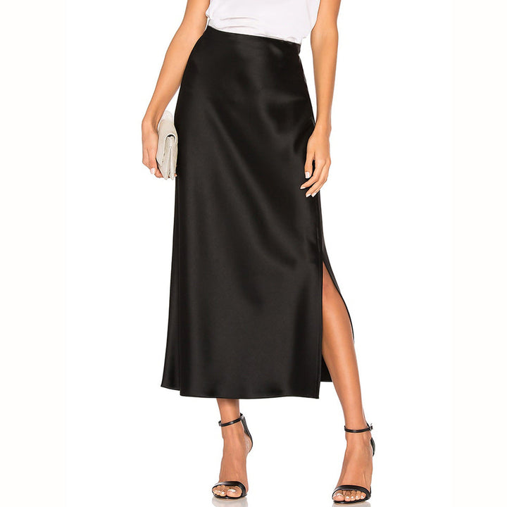 Emma | Elegant Hög Midja Kjol med Sned Slits 4