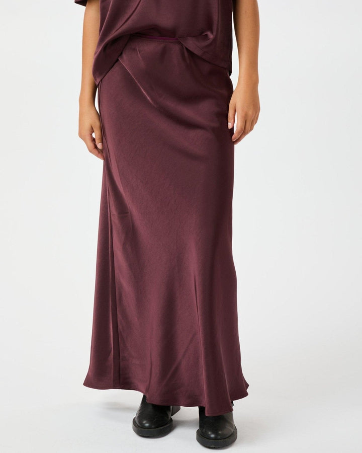 Emma | Elegant Hög Midja Satin Kjol 0
