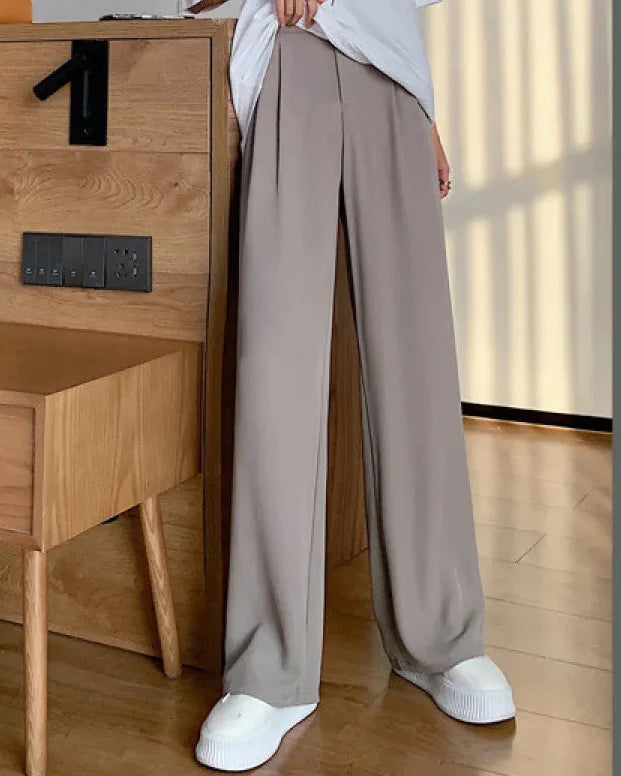 Emma | Elegant Hög Midja Vida Ben Byxor 2