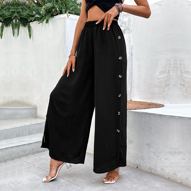 Emma | Elegant Hög Midja Vida Benbyxor 2