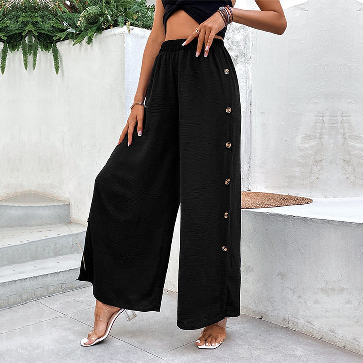 Emma | Elegant Hög Midja Vida Benbyxor 2