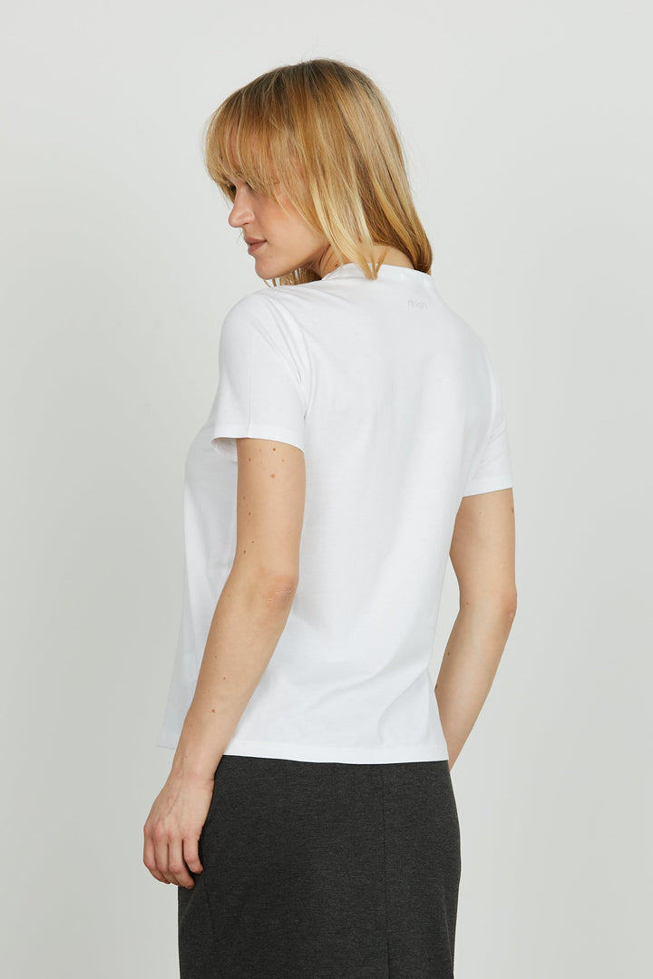 Emma | Elegant Kortärmad T-Shirt med Strassdetaljer 3