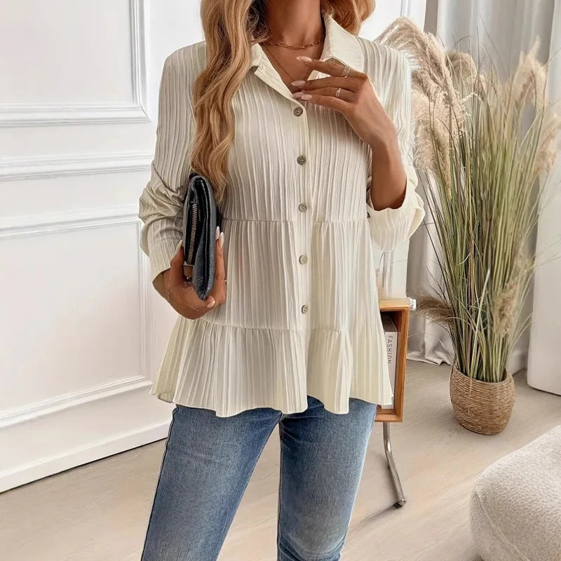 Emma | Elegant Långärmad Pullover Skjorta 3