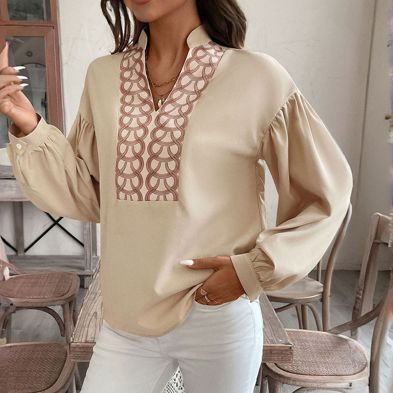 Emma | Elegant Långärmad Skjorta med Puffärmar 2