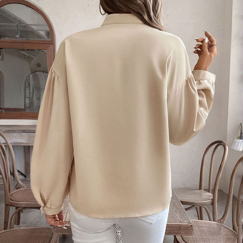 Emma | Elegant Långärmad Skjorta med Puffärmar 3