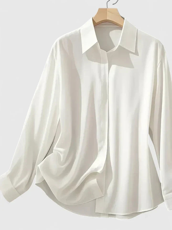 Emma | Elegant Långärmad Topp med Dold Knäppning 4