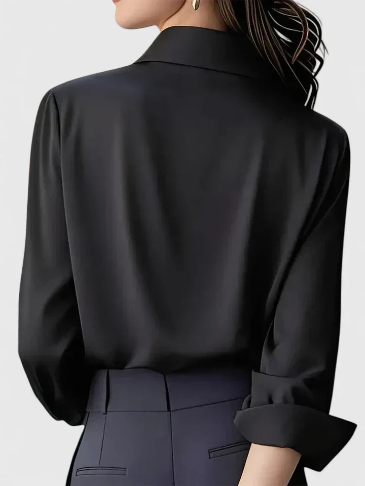 Emma | Elegant Långärmad Topp med Dold Knäppning 6