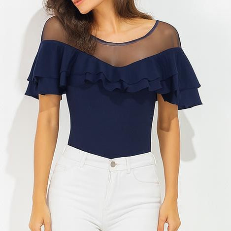 Emma | Elegant Långärmad Topp med Transparent Detalj 5