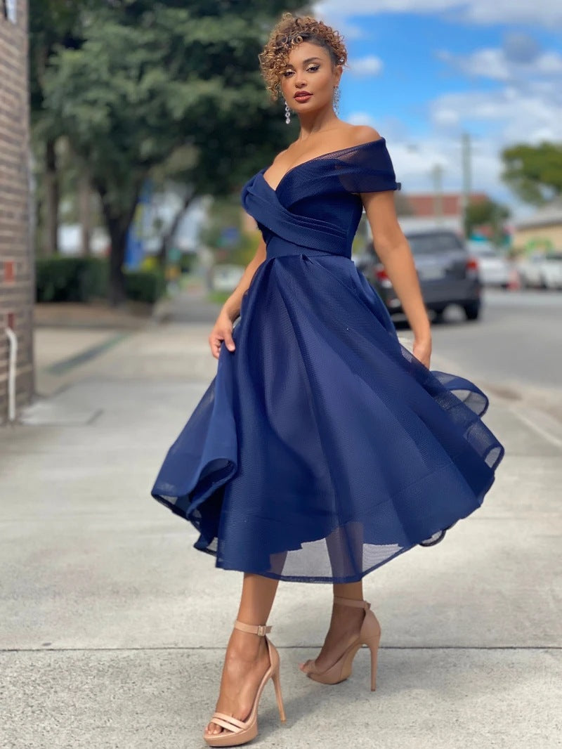 Emma | Elegant Off Shoulder Festklänning 0