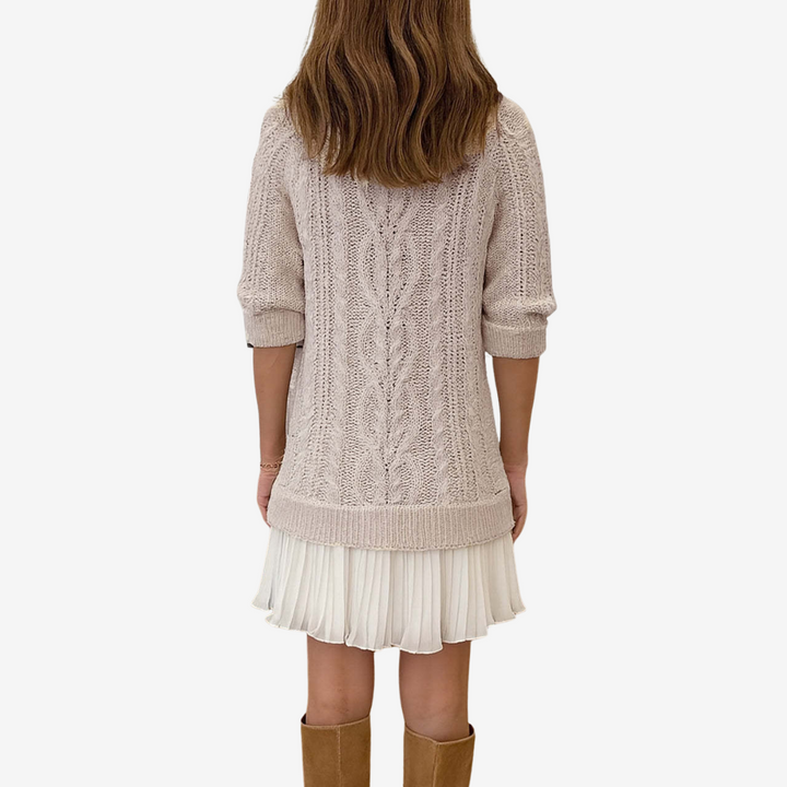 Emma | Elegant Plisserad Hösttröjklänning 6