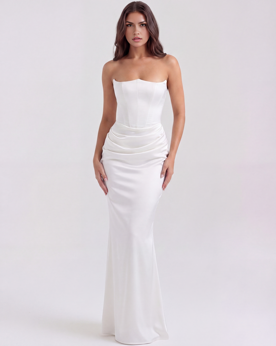 Emma | Elegant Stretch Crepe Klänning 1