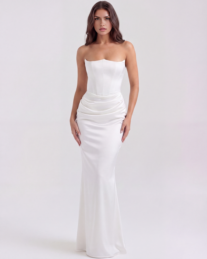 Emma | Elegant Stretch Crepe Klänning 1