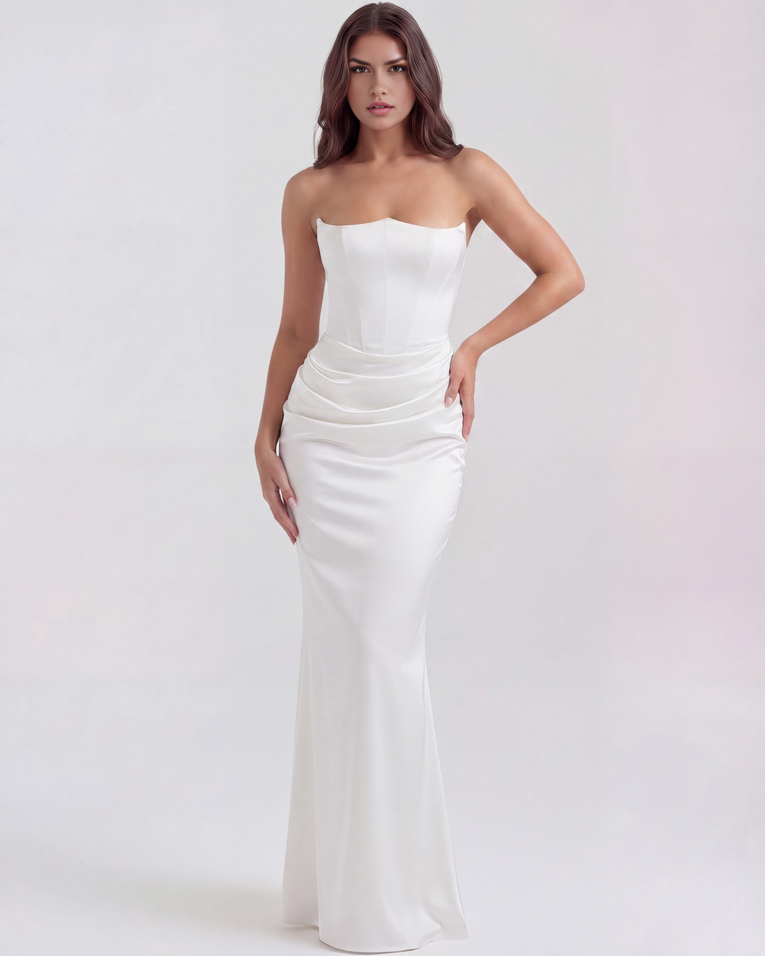 Emma | Elegant Stretch Crepe Klänning 3