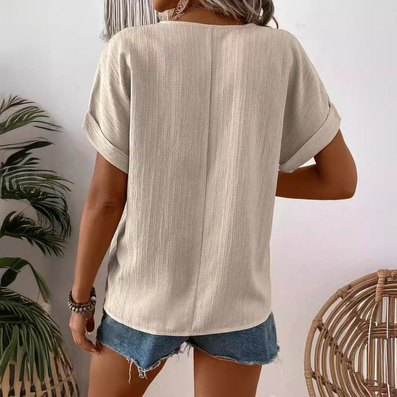 Emma | Elegant V-ringad Sommar T-shirt 1