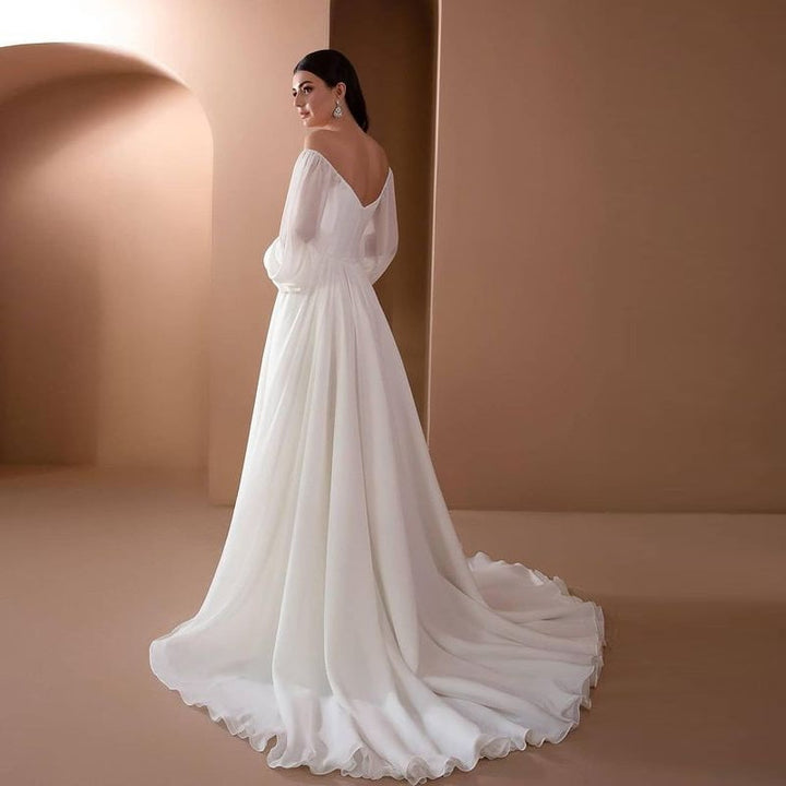 Emma | Elegant Vit Vårklänning med Smal Passform 2