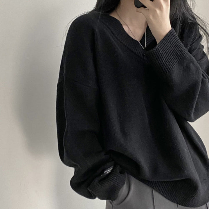 Emma | Enfärgad Långärmad Stickad Topp 8