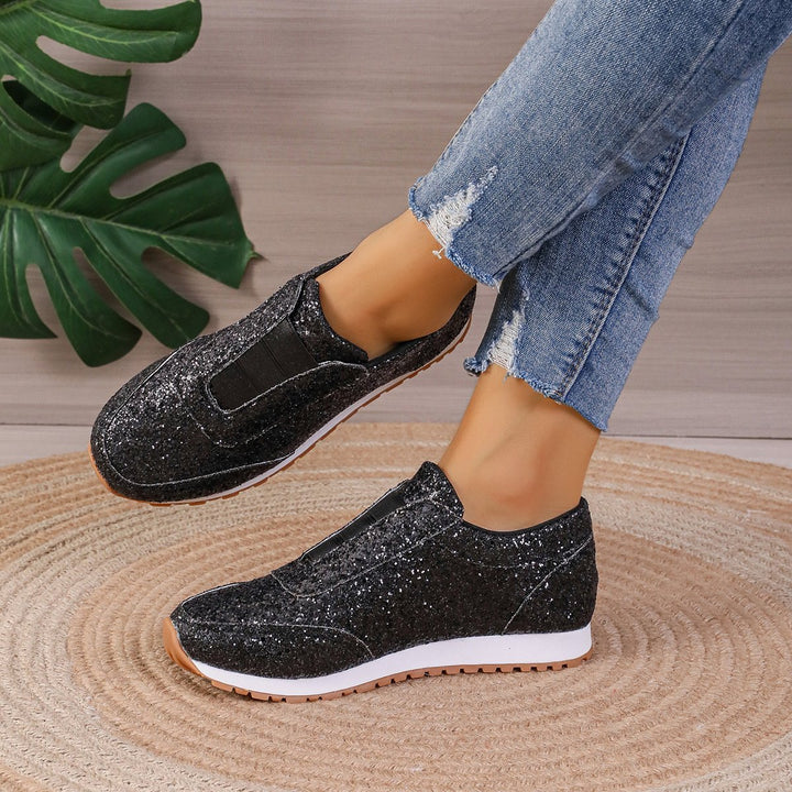 Emma | Glittrande Bekväma Slip-On-Skor 0