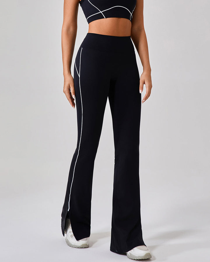 Emma | Hög Midja Utsvängda Leggings med Delade Slitsar 3