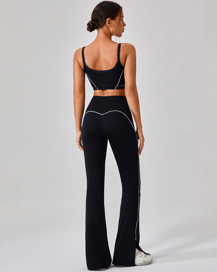 Emma | Hög Midja Utsvängda Leggings med Delade Slitsar 4