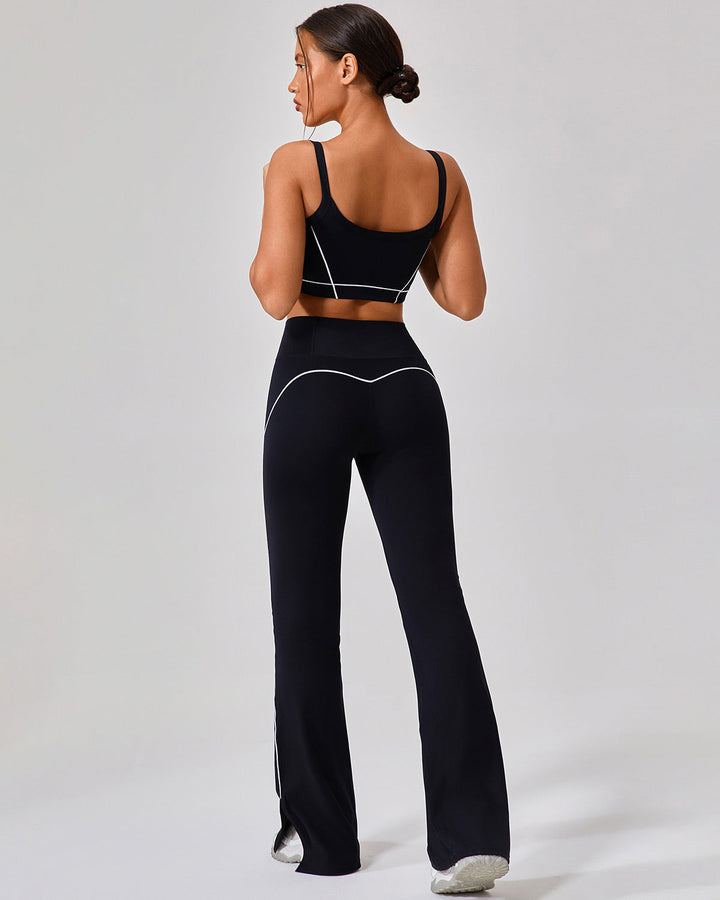 Emma | Hög Midja Utsvängda Leggings med Delade Slitsar 5