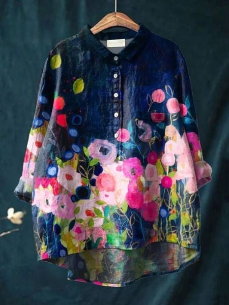 Emma | Lätt Blommig Sommarblus 0
