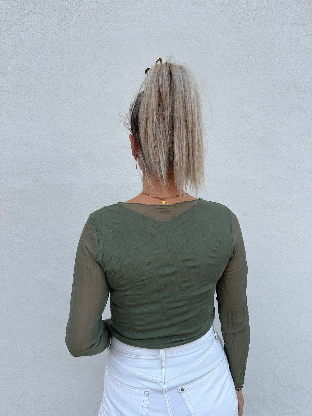 Emma | Lätt Mesh Långärmad Damtopp 2