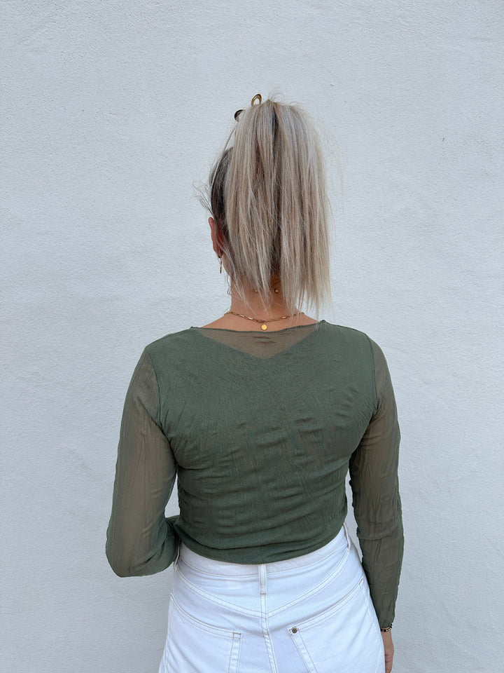 Emma | Lätt Mesh Långärmad Damtopp 2