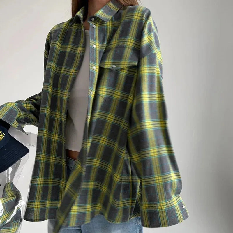 Emma | Oversized Vinter Skjorta med Rutmönster 4