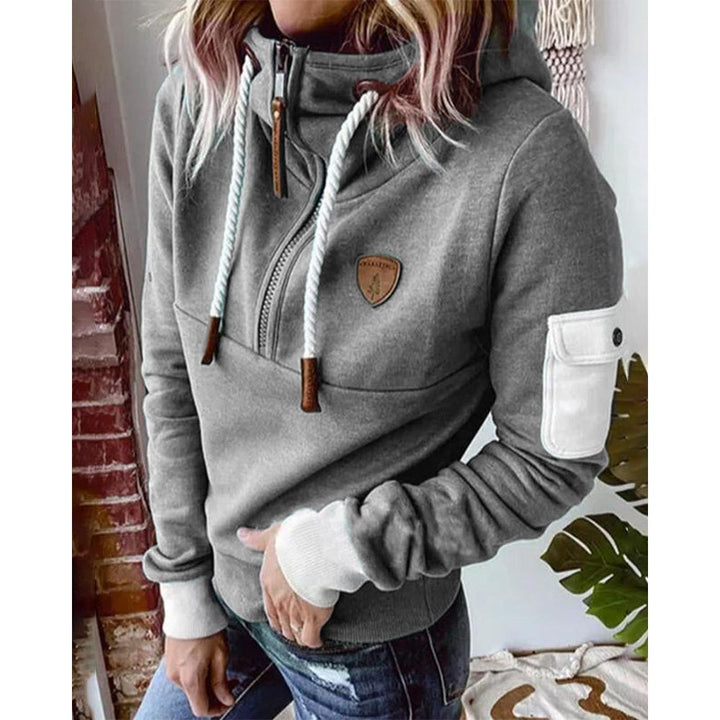 Emma | Praktisk Hoodie med Dragkedja och Ärmpocket 1