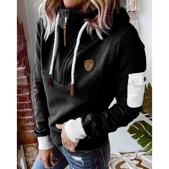 Emma | Praktisk Hoodie med Dragkedja och Ärmpocket 2