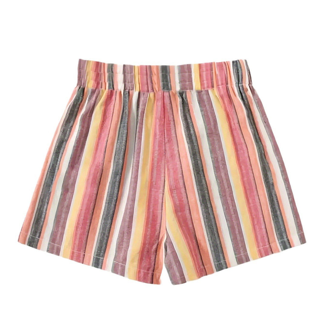 Emma | Randiga Sommarshorts med Snörning 3