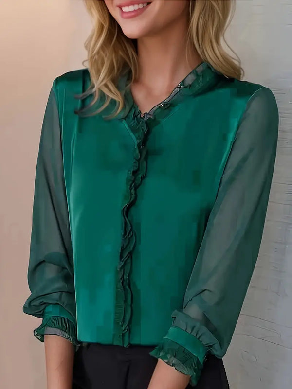 Emma | Skräddarsydd Långärmad Blus med Stretch 4