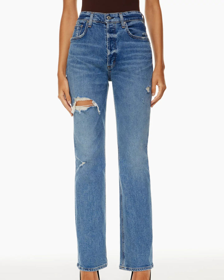 Emma | Trendiga Högmidjade Jeans med Raka Ben 4