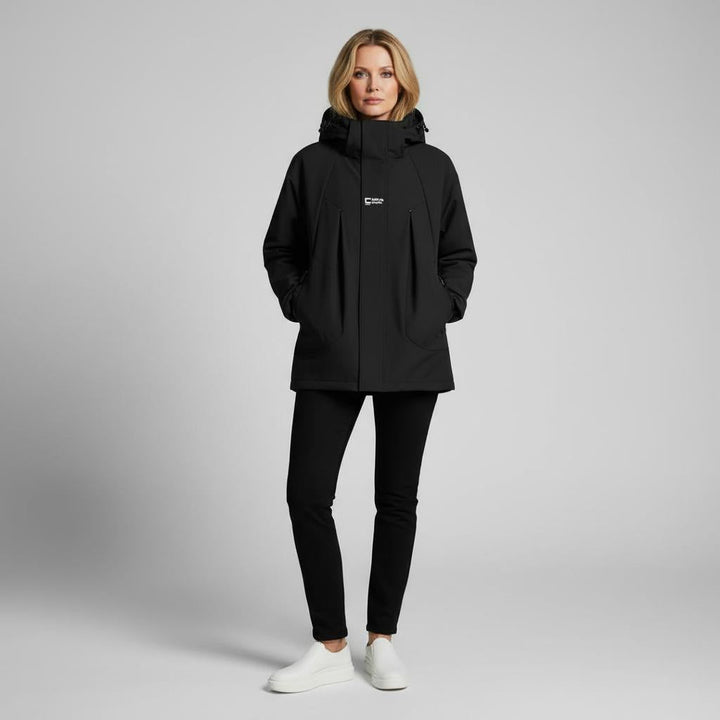 Emma | Vadderad Höstjacka Dam med Huva och Justerbar Passform 3