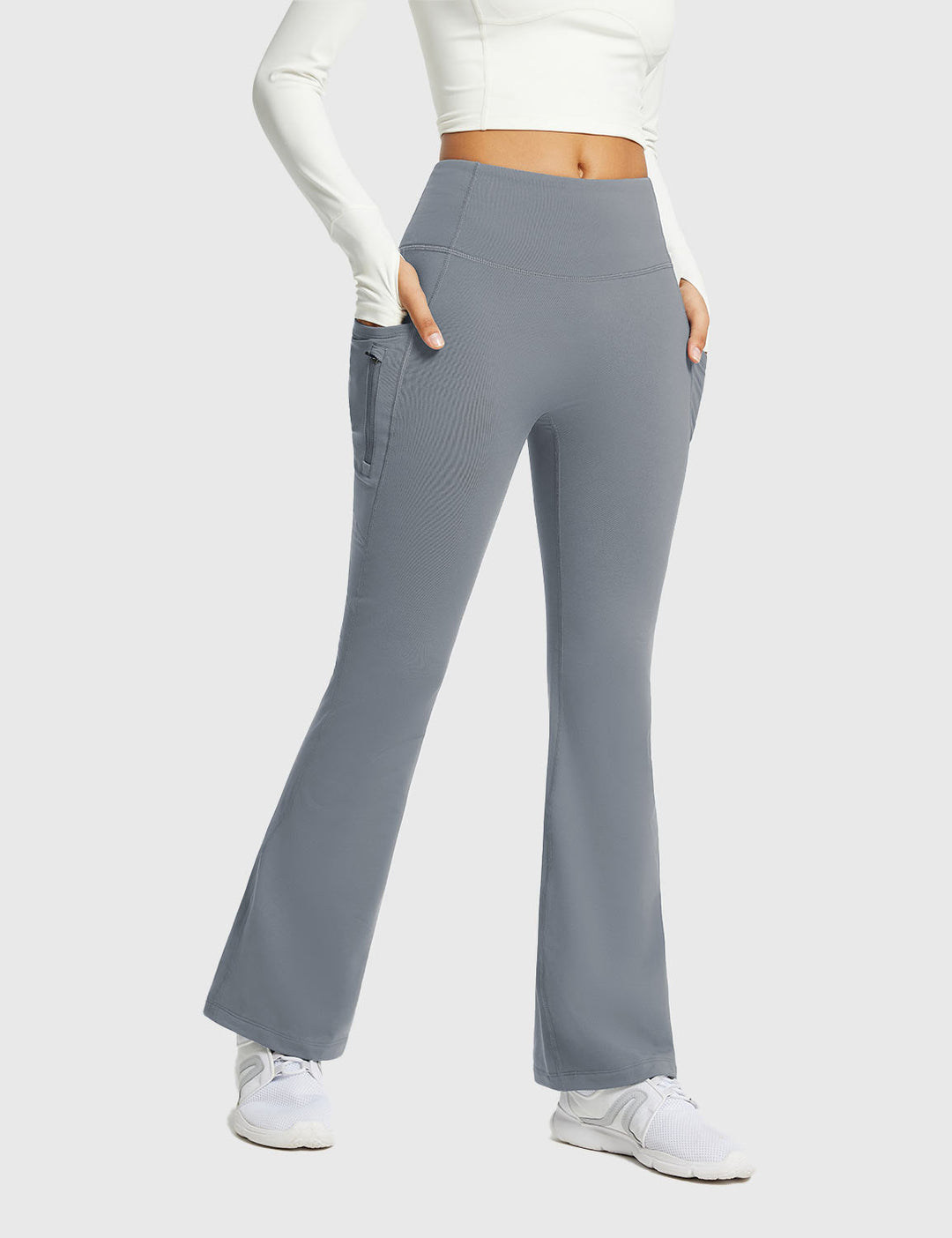 Emma | Varm Vinterhög Midja Bootcut Byxor 10