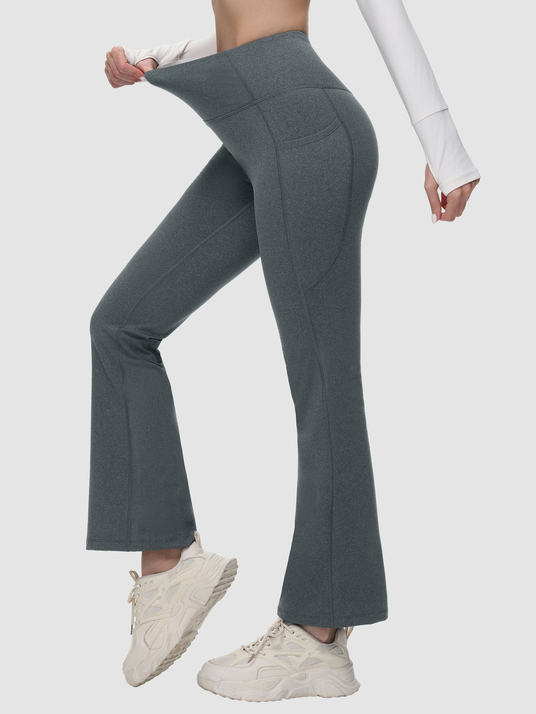 Emma | Varm Vinterhög Midja Bootcut Byxor 12