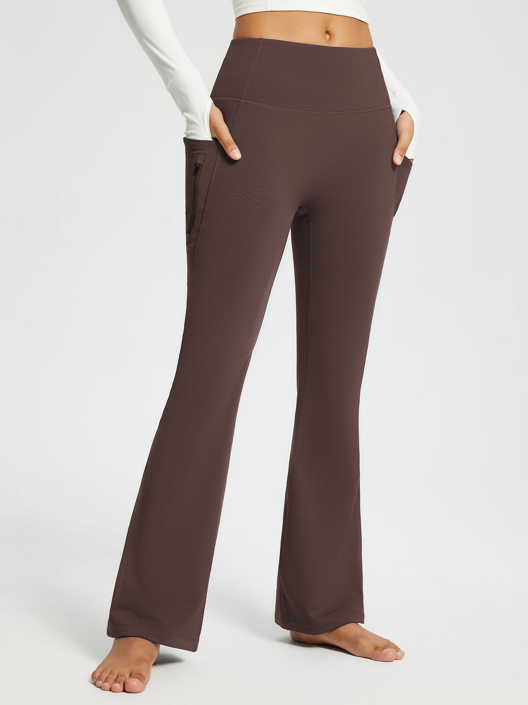 Emma | Varm Vinterhög Midja Bootcut Byxor 15